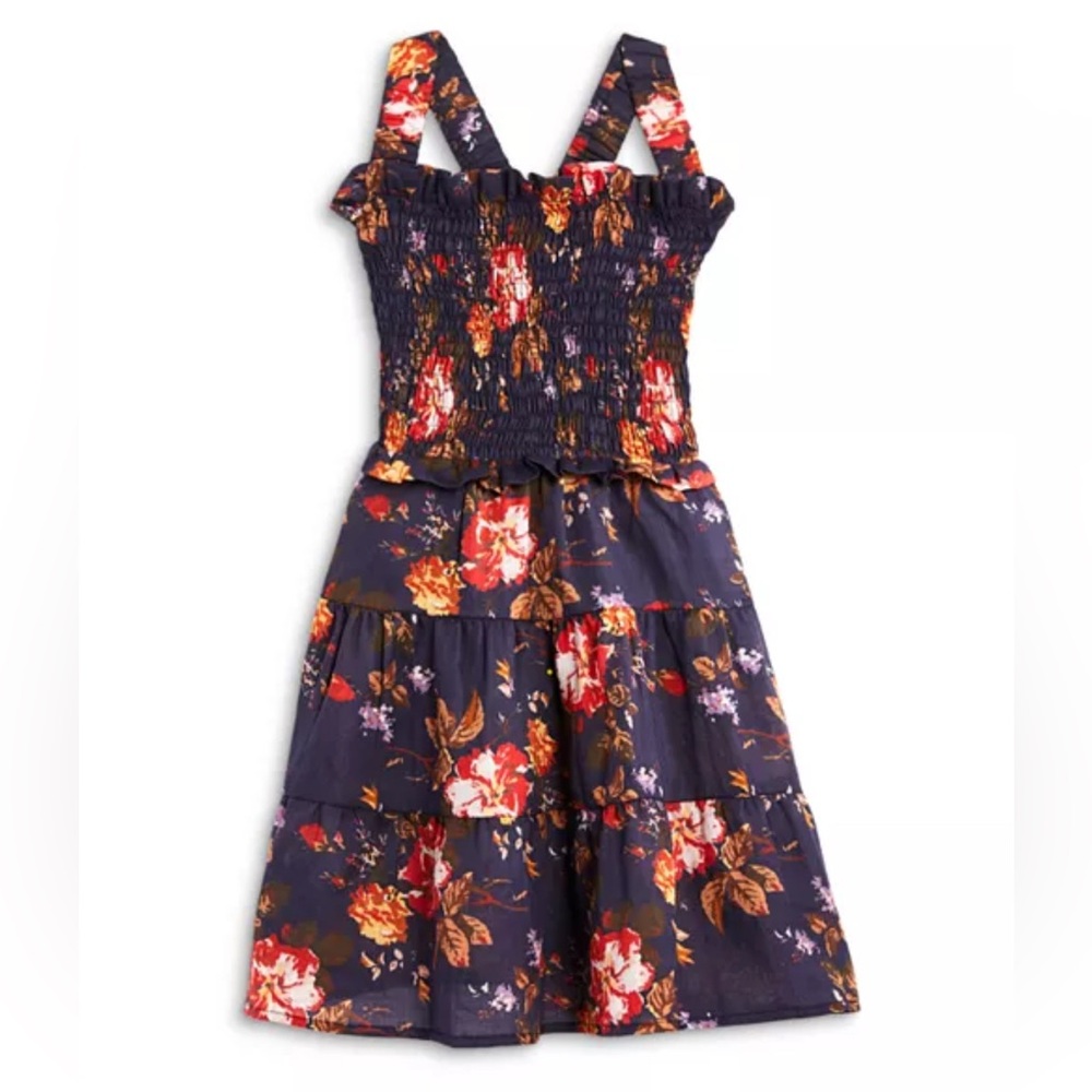Sea New York Girls' Esme Smocked Dress in Navy Floral, Size 4Y New w/Tag
